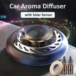 Car Air Freshener Solar Car Arom Diffuser med 20 ml Fragrance Oil Auto Parfym Interiör CAR AIR FERSICHENER Blommor Köln smaksättning för bilar L49