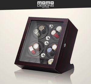 Watch Winder Uchwyt Rotator Box 85 Automatyczne zegarki Wyświetlacz drewniane wiatrowe okręgi pudełko zegarkowe Mabuchi Motor7632402