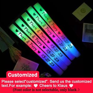 30st Cheer Tube Stick Glow Sticks Dark Light For Party Bulk Colorful Wedding Decoration Foam RGB LED 240408