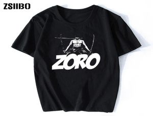 Модная уличная одежда одно пьеса японская аниме -футболка негабаритная шортлев zoro print men039s harajuku Unisex S5143584