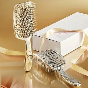 Fluffy Wide Teeth Air Cushion Combs Scalp Massage Hair Brush Hollow Combs Women Girls Styling Wet and Dry Use for Hair Care 240411