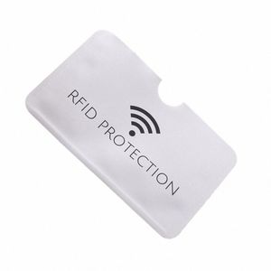 10st Anti RFID ID-korthållare Anti-Poft-kortfodral Sier Aluminium Kreditkort täcker säkerhetsplånbok Laserblockeringsläsare Q83M#