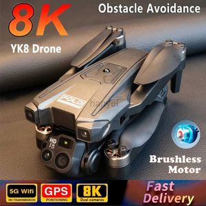 Dronlar yk8 drone 8k profesyonel çift kamera gps engel kaçınma hava fotoğrafçılığı katlanabilir fırçasız quadcopter hediyeleri oyuncaklar 5000m 240416