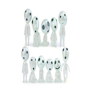 Garden Decorations 11 PCSSet Princess Mononoke Luminous Tree Ees Spirit Kodama Gardening Potted Decoration Micro Landscape Accessori Dh39y