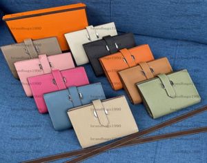 Designer handväska espom kvinna plånböcker silver spänne hela cowskin korthållare väskor mode äkta läder långa plånbok för lady come1547273