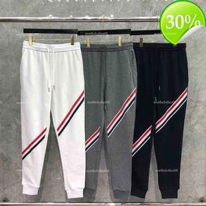 2021 Fashion Brand Tb Sweatpants Men Women Spring Autumn Cotton Casual Sports Trousers Tracksuit Striped Jogger Track Pants