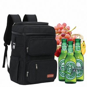 Denuoniss Picnic Cooler Bag stor kapacitet kammåltid termisk ryggsäck med flaska eller 100% läcksäker isolerade kylväskor y6fi#