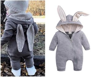 Dzieci Designer Ubrania Ubrania Ubrania Komisja Sprężyna jesień Baby Rompers Rabbit Girl