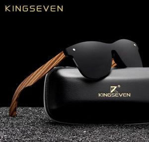 Kingseven 2019 occhiali da sole polarizzati da sole uomini donne zebra mebra Specchio piatto lente piatto che guida UV400 Eyewear Y2006198758962