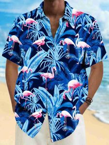Camisas casuais masculinas masculinas havaianas impressão 3D Botão de moda estilo moda de manga curta camisas de blusa de rua de lapela para homens Summer 24416