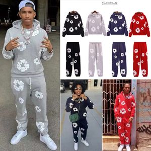 Denim Teers Designer Mens Hoodie Denim Hoodie Pullover Soft Hip Hop Jogger Tracksuit Sportwear Casual Men and Women New Style The Cotton Denim Tees Wreath 3297