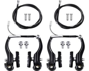 Tools Bicycle Brake Set2 Sets Brakes Including 2 Pairs V With Cables And 4 Mountain Bike Cable End Cap12212078892435