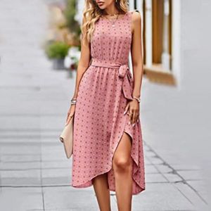 Casual Dresses Summer Boho Floral Print Off Shoulder For Women Side Slit Smocked Maxi Dress Square Neck Ruffle Sleeve