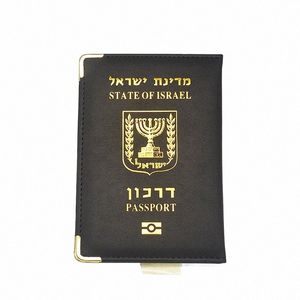 black Israel Passport Cover Women Pu Leather Israelis Passport Holder Travel Wallet Cute Pink Case for Passports w5iM#