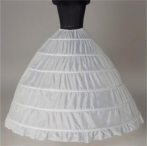 Neuankömmling White 6Hoops Large Petticoats Ballkleid Braut Unterrocks formelles Kleid Crinoline Plus Size Wedding Accessoires6425068