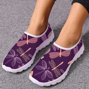 Scarpe casual istantarts Purple Boho Butterfly Dragonfly Design comodo marcate mobili morbidi sneaker da passeggio a maglie estive zapatos