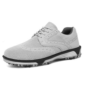 Professional Golf Shoes Men's Breathable Casual Cleats Black White Colors