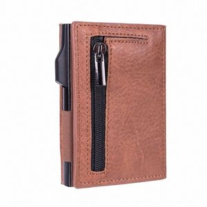 PU rfidブロックMey Wallet Automatic Popup Credit Cards Holder Busin Purse Gift C Pocket c Pocket c Pocket for men e4y3＃