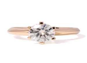 TransgeMs 14k Gold branco 2 diâmetro de quilates 8mm F anel de noivado de moissanita de cor para mulheres presentes de casamento solitare Jóias finas Y196426541