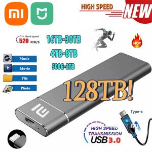 Продукты Xiaomi Mijia Portable SSD 128TB 1TB 2TB Highspeed Mass Storage USB 3.0 Внешний интерфейс жесткого диска для компьютерных ноутбуков