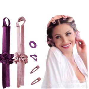 Laze Heatless Curling Rod Headband Hårrullar Vågformare Våt vågiga buntar Inga värme Curls Hårstylingverktyg Curl