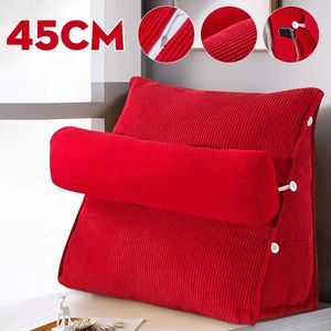 Kudde 45 cm komfort mjuk säng vila läser stor kil vuxen ryggstödsounge soffa ryggstöd för sittande