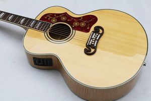 43 tum All Mahogny J200 Acoustic Guitar Super Jumbo Size SJ200 Acoustic Electric Guitar Natural Wood