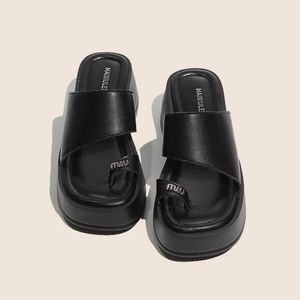 Doghc 2024 Wedge Sandals for Women Flip-Plops Wygodne poduszka w obszycie letnich klinów poślizgnięcie