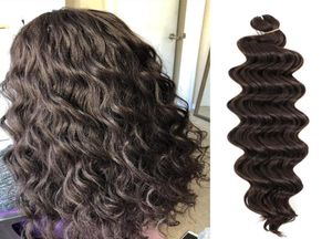 Curly Crochet Braid Rainbow Braiding 22039039 Synthetic Hair Extensions Deep Wave Bulk Hair Ocean Wave Crochets Braids for B2374152