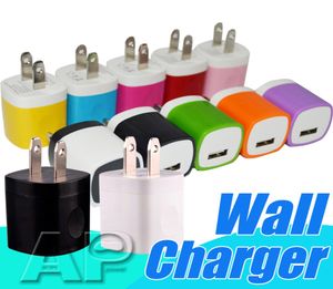 Fingerabdruck Wandladegeräte 1A Single USB -Anschlüsse US Home Plug -Adapter HTC LG für Samsung No Package3008772