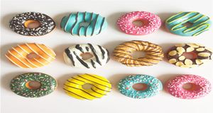 Sweet Donut Donut Kylskåpsmeddelande Magnet Souvenirssimulering Matmagnet för barnens meddelandesinnehavare Dekoration2381372