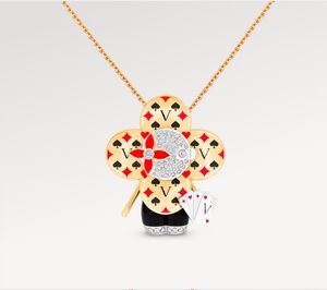 With Box unisex diamond necklaces luxury jewelry designer pendant necklaces for women 18k gold plated necklace jewelry christmas gift