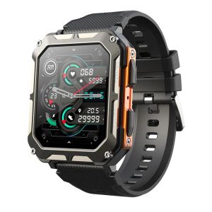 Watches 2023 Yeni C20 Pro Smart Watch 1.83 inç Müzik Bt Ara Erkekler Açık Hava Sporları Fiess Tracker Kalp Hızı Kan Basıncı Akıl Swatch