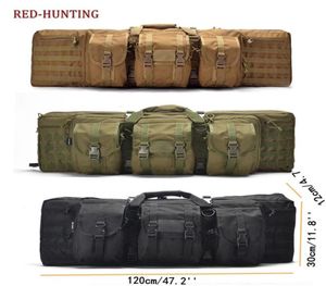 Sacos de material 2021 pesado 120cm 47039039 Tactical Double Long Rifle Pistol Bag Sgun Transporte Caso Wbackpack Lockable5674536