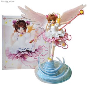 Действия игрушек фигуры аниме -карт фигура Kinomoto Sakura Model Toy Gift Collection Action Рисунок 23 см. ПВХ карта Sakura Глава Соберите подарки Y240415