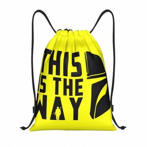 Programa de TV personalizado Sacos de cordas drawstring masculino mulheres leves é assim que a mochila de armazenamento de ginástica esportiva H25S#