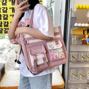 Bolsas de ombro kawaii saco casual crosualbody for women moda de grande capacidade mensageiro livro feminino