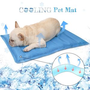 Pet Dog Refrigeing Mat Ice Pad Teddy Mattress Cama Cool Cat verão Mantenha gel para cães 240416