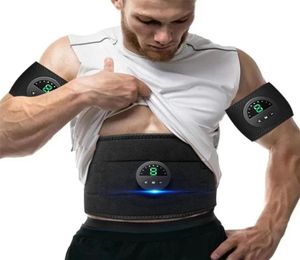 Bärbar smal utrustning Electric ABS EMS Muscle Stimulation Toning Training Slimming Belt Massager Abdominal Trainer Midje Fitness8285302
