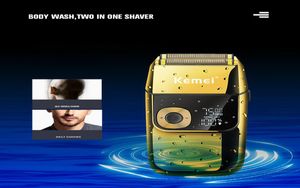 KEMEI KM2028 Barber Professional Beard Hair Shaver Clipper Trimmer för män Uppladdningsbara elektriska rakare Balds rakmaskin US9277160