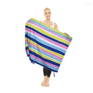 Handduk 80x160 cm Microfiber Water-Absorbing Quick-Torking Swimming Fitness Handdukar Utomhus Sun Protection Cloak Beach Bathrobe