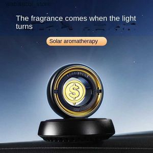 Car Air Freshener Car solar rotating gold coin aroma ornaments car perfume center console high-end long-lasting eau perfume in car L49