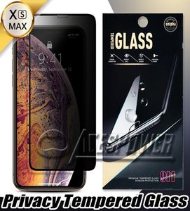 Full Cover Privacy Screen Protector Temperiertes Glas für iPhone 14 plus 13 12 Mini 11 Pro Max X XS XR 8 7 6S Plus mit Papierpaket7441388
