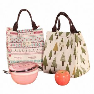 Portable Lunch Box Women Girl Cooler Bag Lunch Bag Insulati Package Isolerad termisk mat Picknickpåsar Puch för barn Barn E6RP#