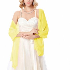 Женщины LG Желтая шезлонская обертка вечерняя вечеринка украла свадебная свадебная подружка невесты 16 цвета.