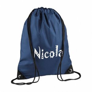 Персонализованная насос/плавательная сумка, напечатанная с названием Custom Childrens Chietdrens Waterpronation Bag Bag Спортивная сумка для вечеринки подарки T8A2#
