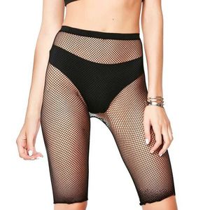 Sexy Socks Sexy Womens Fishnet Socks Rhinestone Black Cycle Sports White Biker Shorts Pantyhose Mesh Sparkle Stockings Lingerie Half Short 240416