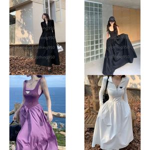 Günlük Tasarımcı Elbiseler Kadınlar Marka Yaz Yeni Klasik Kare Boyun Pileli Kısa Kollu Elbise Yüksek Bel A-Line Etek