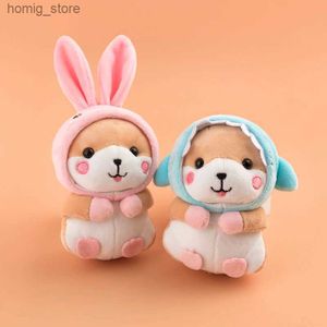 Peluş Anahtar Aroma Peluş Bebek Kolyesi Anahtar Zincir Takımları Kawaii Aksesuarlar Kolye Çift Çift Telefon Takım Araba Anahtarlık Toptan Hediye Y240415