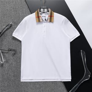 Designer Plaid Shirt Herren Polo T-Shirt Feste Farbstreifen Streifen Marke Pure Cotton atmable Slim Casual Shirt HEI Street mit der gleichen hochwertigen M-3xl LG
